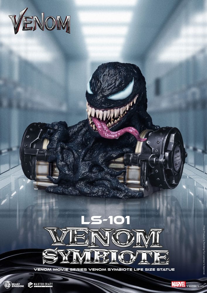 Statua 1:1 a grandezza naturale della serie di film Venom, simbionte Venom, 24 cm