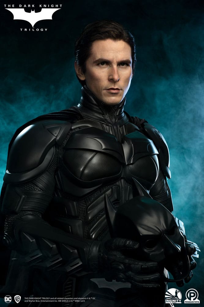 Busto 1:1 a grandezza naturale della trilogia del cavaliere oscuro di Batman (Christian Bale) 91 cm