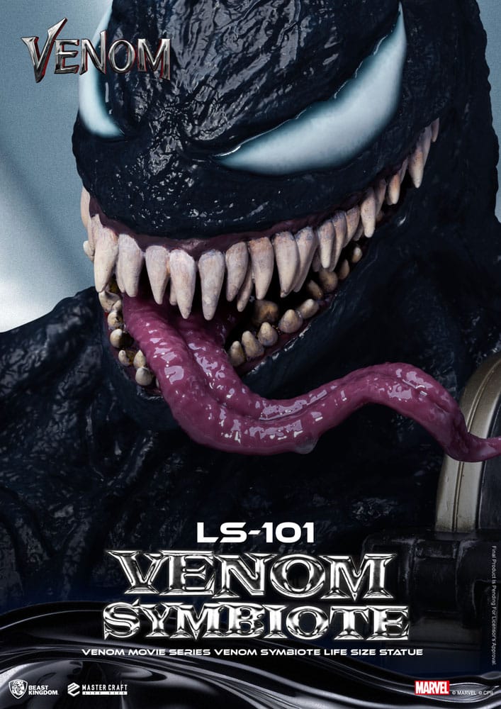 Statua 1:1 a grandezza naturale della serie di film Venom, simbionte Venom, 24 cm