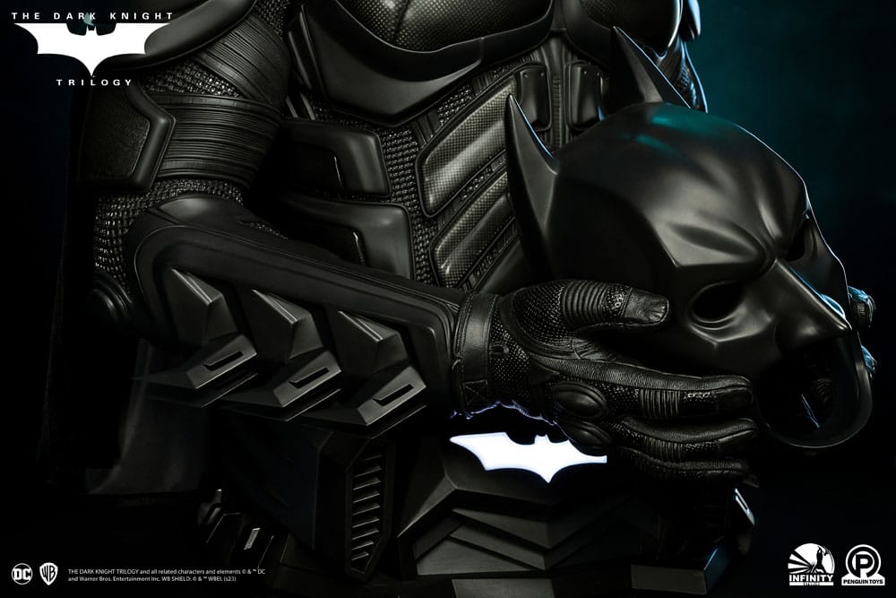 Busto 1:1 a grandezza naturale della trilogia del cavaliere oscuro di Batman (Christian Bale) 91 cm