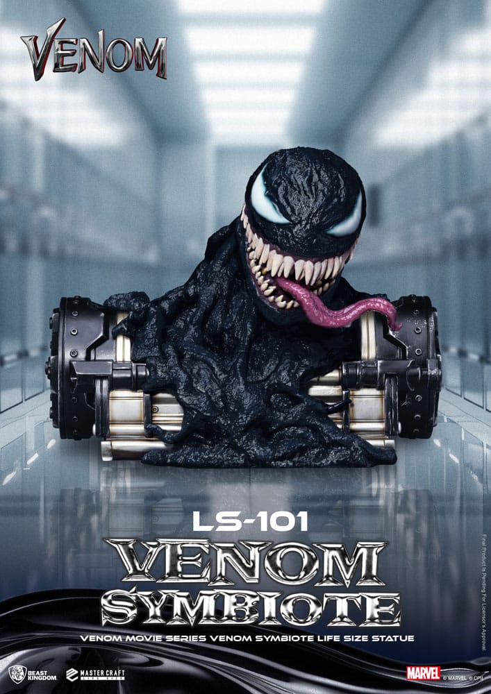 Statua 1:1 a grandezza naturale della serie di film Venom, simbionte Venom, 24 cm