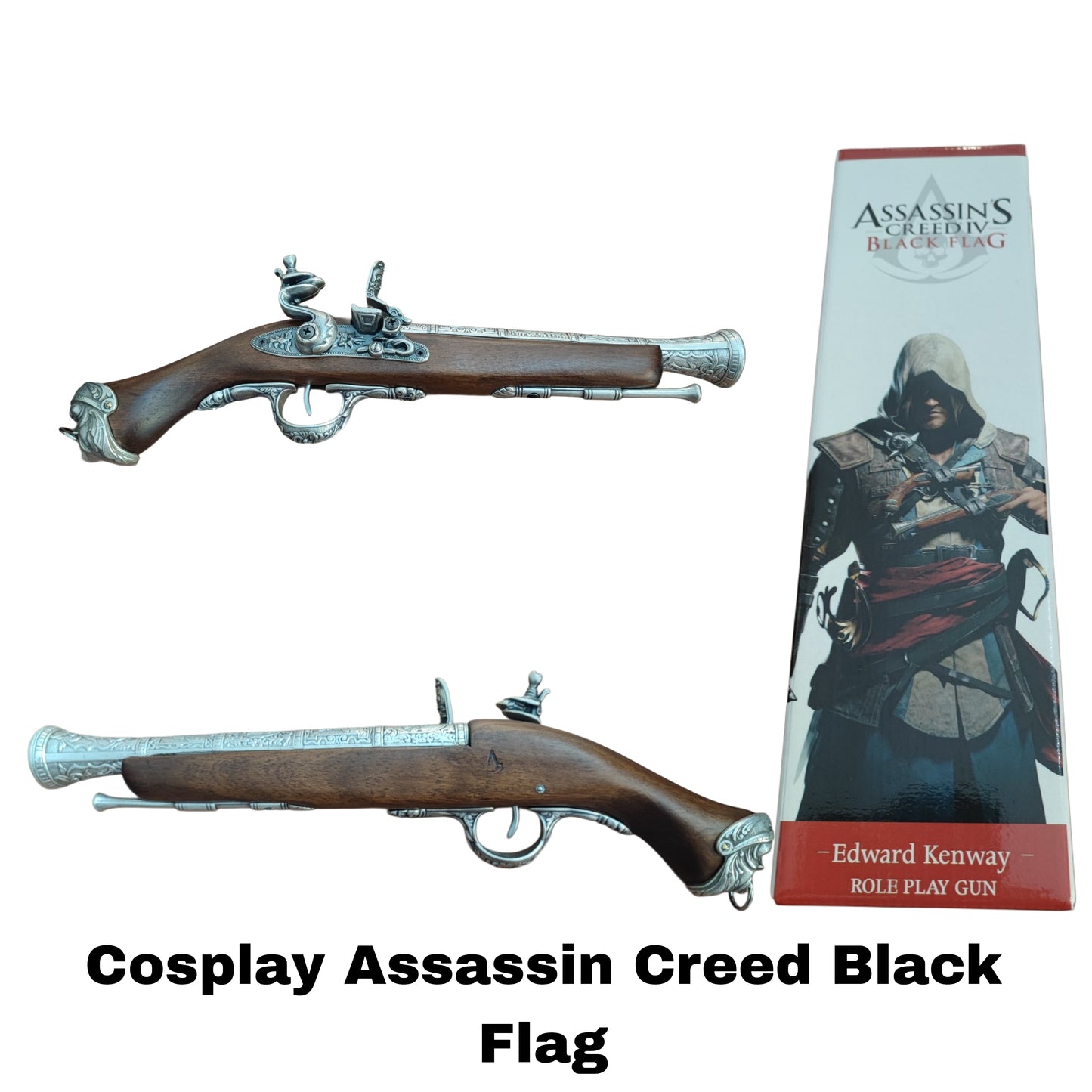 Pistola 1:1 Assassin Creed Black Flag Cosplay Trombone grande