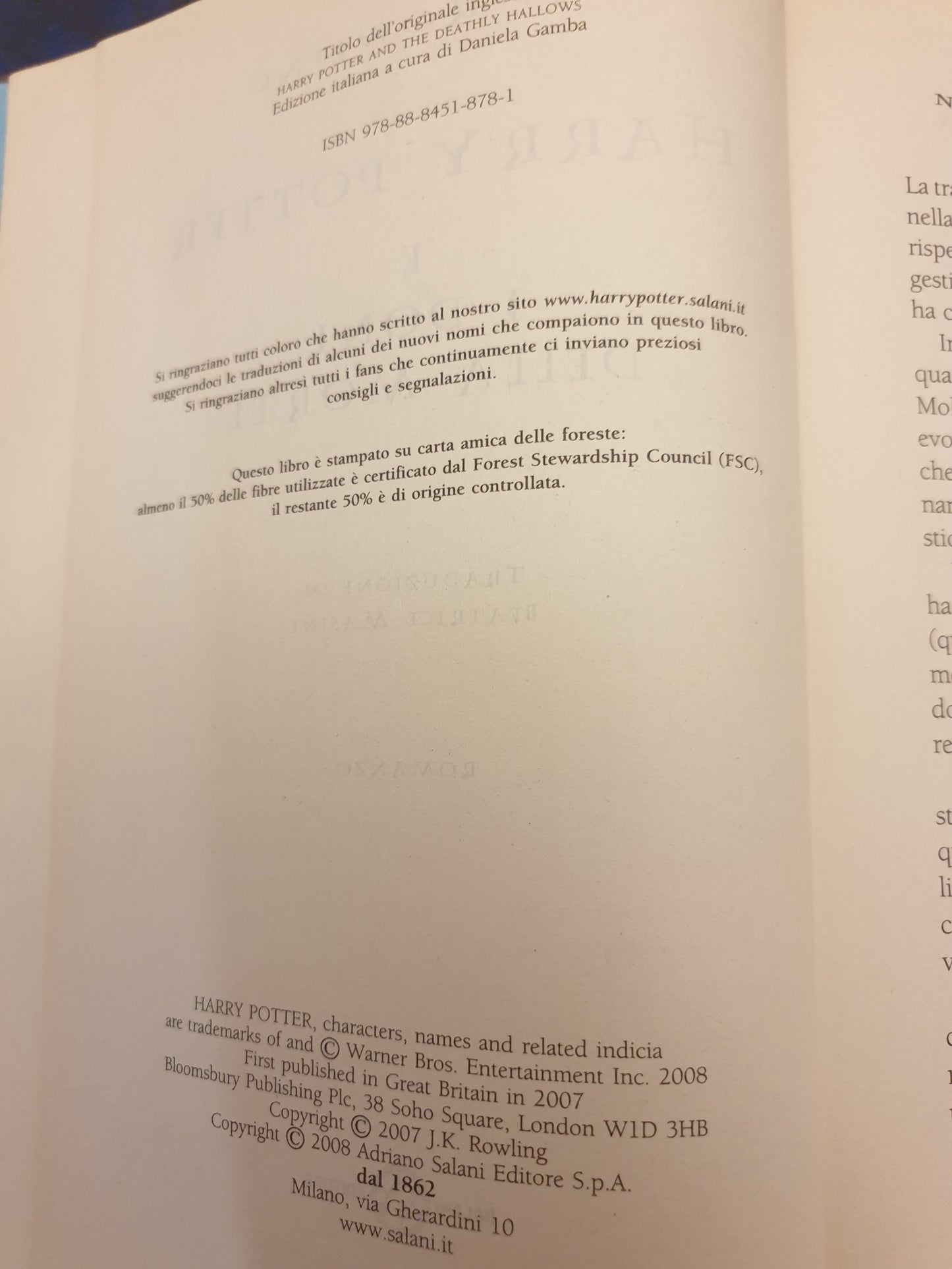 Libro Harry Potter e I Doni Della Morte