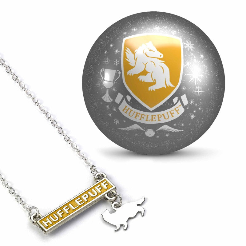 Pallina di Natale Harry Potter Argento Collana Tassorosso
