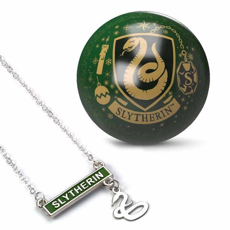 Pallina di Natale Harry Potter con collana Serpeverde