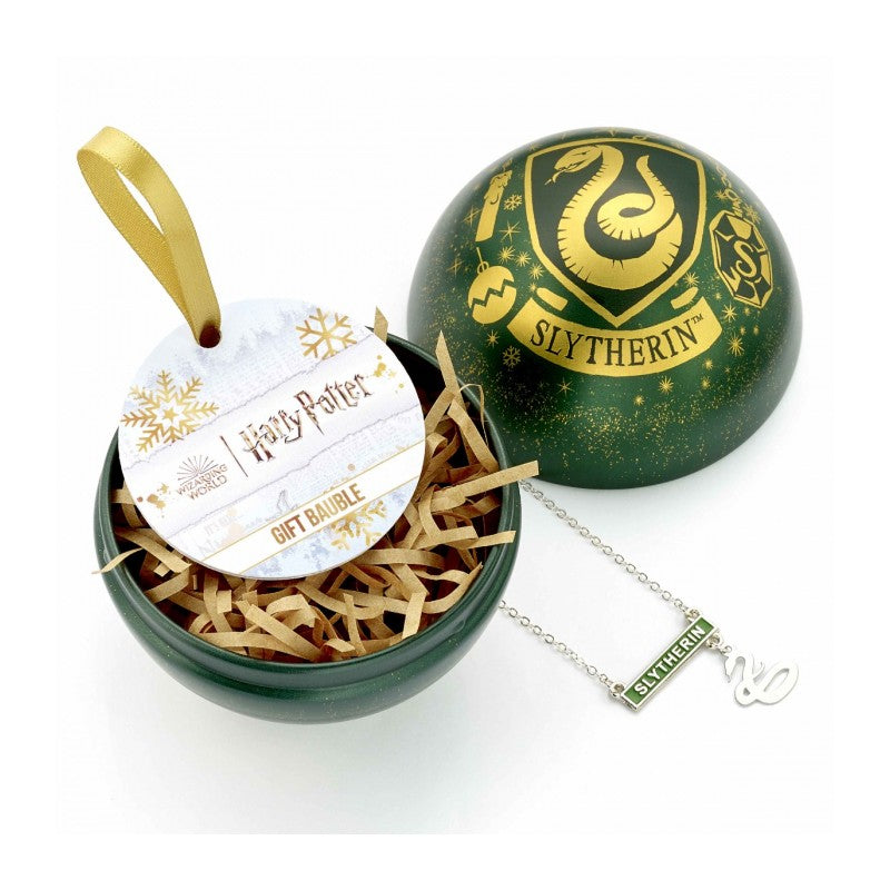 Pallina di Natale Harry Potter con collana Serpeverde