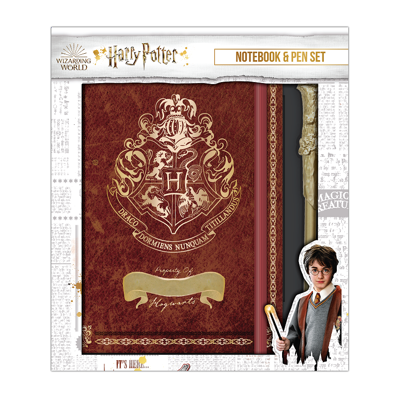 Set Agenda A5 Notebook Hogwarts + Penna Bacchetta
