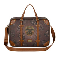 Borsa Porta PC Harry Potter Hogwarts in Ecopelle marrone