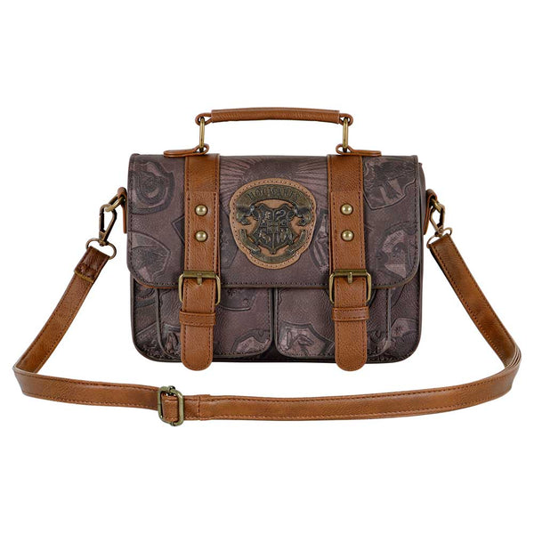 Borsa Hogwarts Harry Potter in Ecopelle marrone