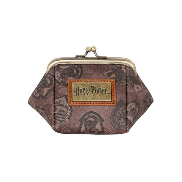 Portamonete Harry Potter Hogwarts in Ecopelle marrone