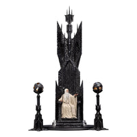 Statua del Signore degli Anelli 1/6 Saruman il Bianco sul Trono 110 cm LOTR