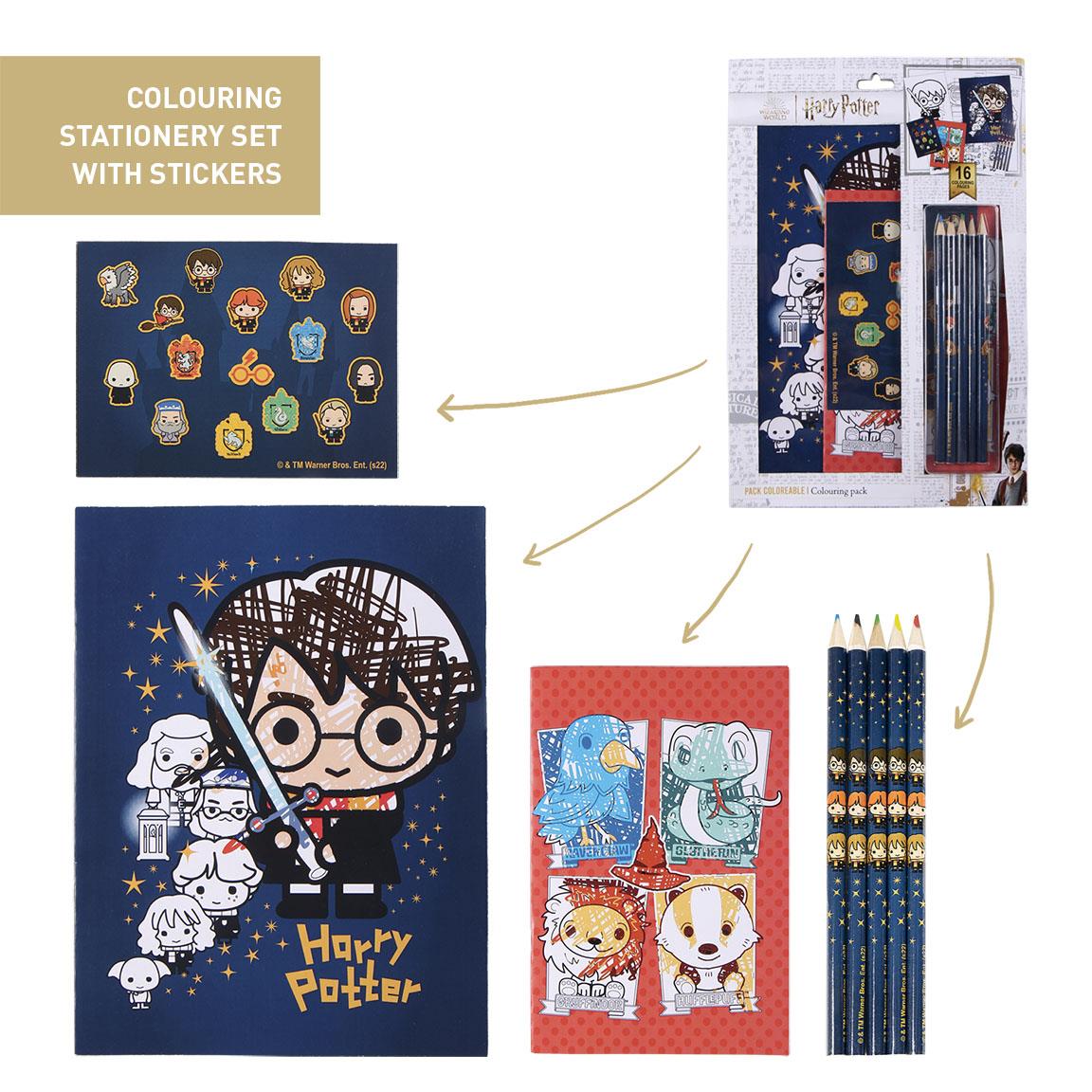 Set cartoleria da colorare Harry Potter