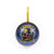 Pallina di Natale Harry Potter Blu con collana Hogwarts