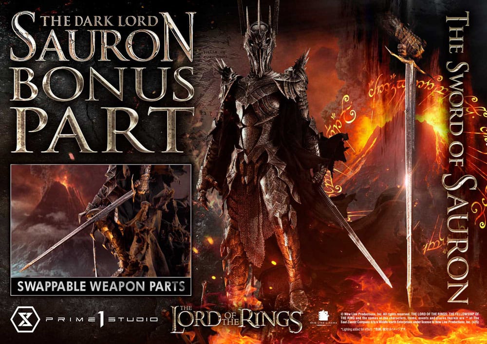 Replica 1:3 Lotr Il signore degli anelli Sauron Museum Edition Sauron Bonus Versione 117 cm