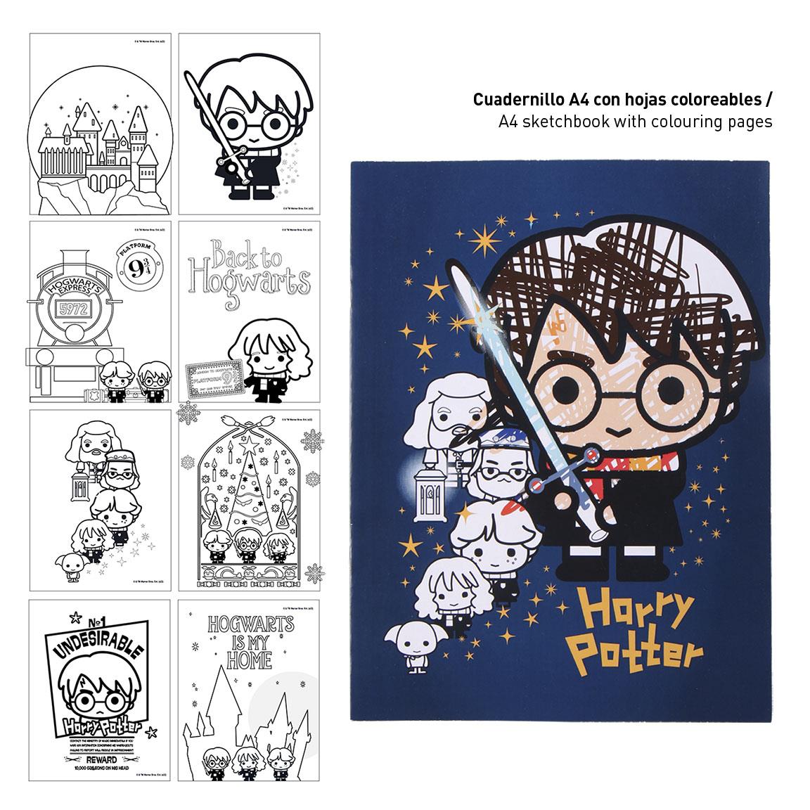 Set cartoleria da colorare Harry Potter