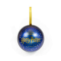 Pallina di Natale Harry Potter Blu con collana Hogwarts