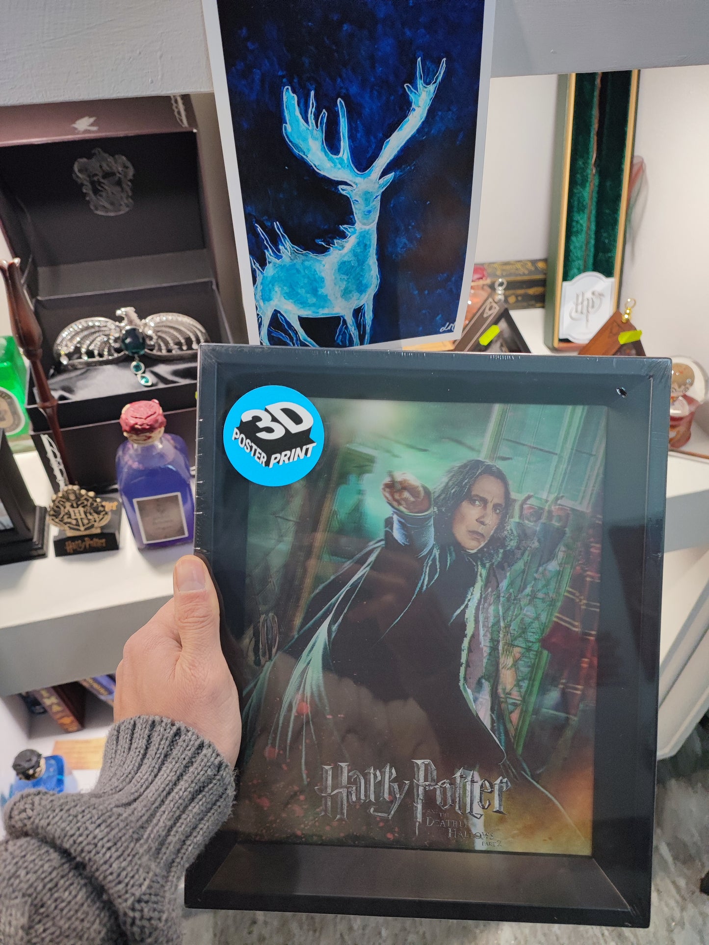 Quadro 3D Severus Piton Harry Potter