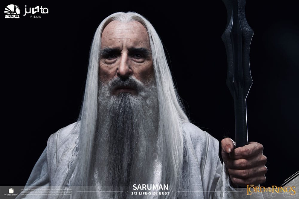 Busto a grandezza naturale 1:1 Saruman 110 cm Lotr Il Signore degli anelli