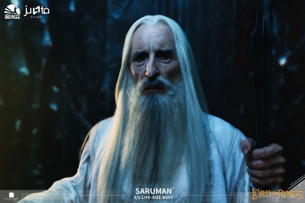 Busto a grandezza naturale 1:1 Saruman 110 cm Lotr Il Signore degli anelli