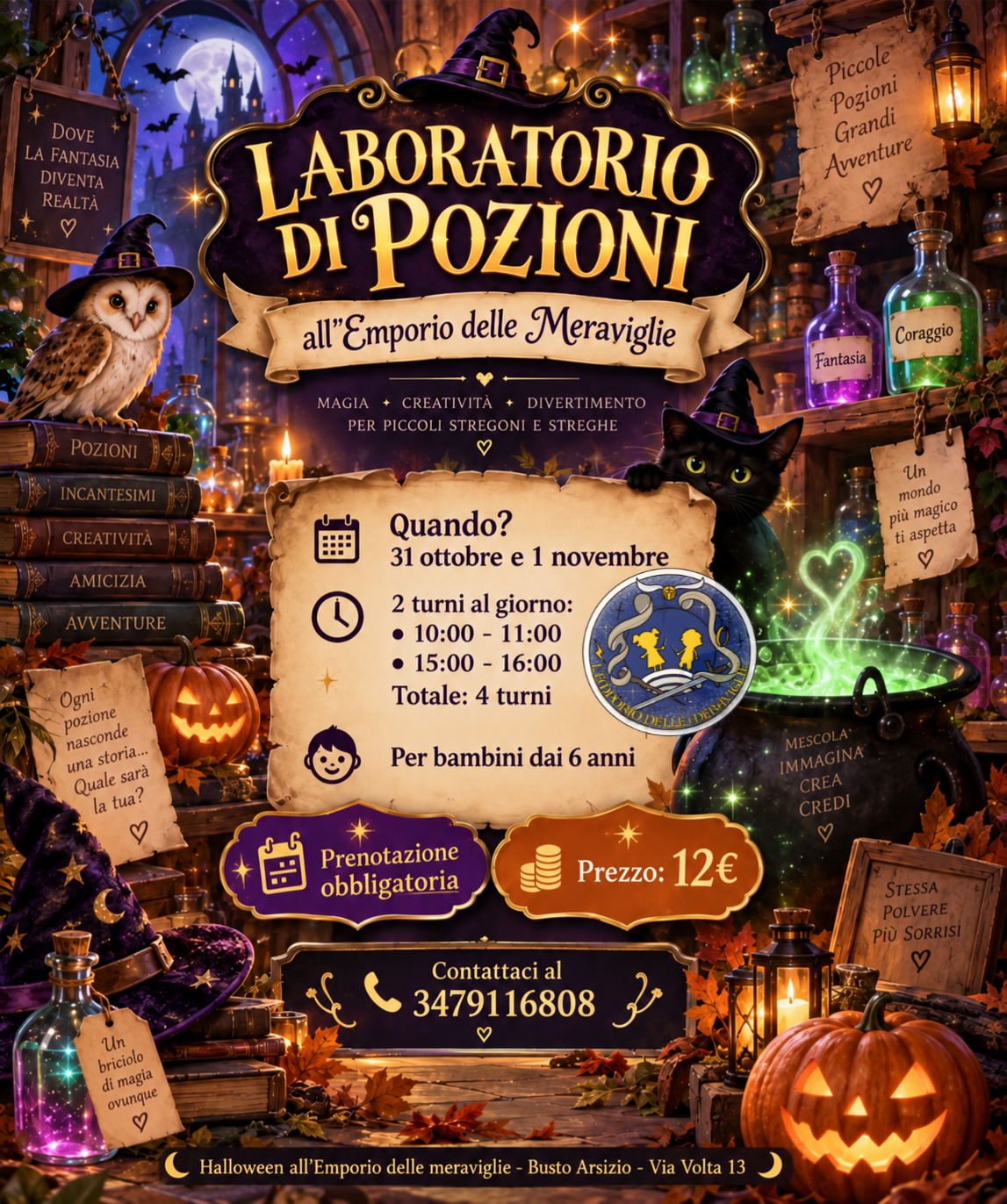 Laboratorio di Pozioni Halloween 2026