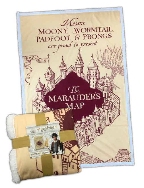Plaid Harry Potter Mappa del malandrino Sherpa