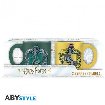 Set Tazza Harry Potter Espresso x2 Serpeverde e Tassorosso