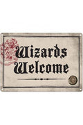 Placca in metallo Harry Potter Wizards Welcome