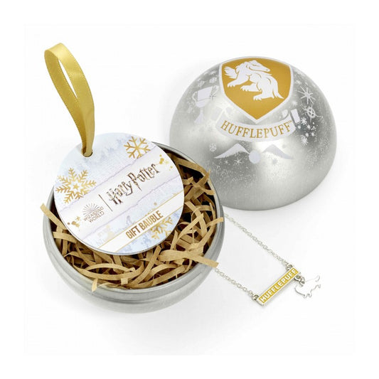 Pallina di Natale Harry Potter Argento Collana Tassorosso