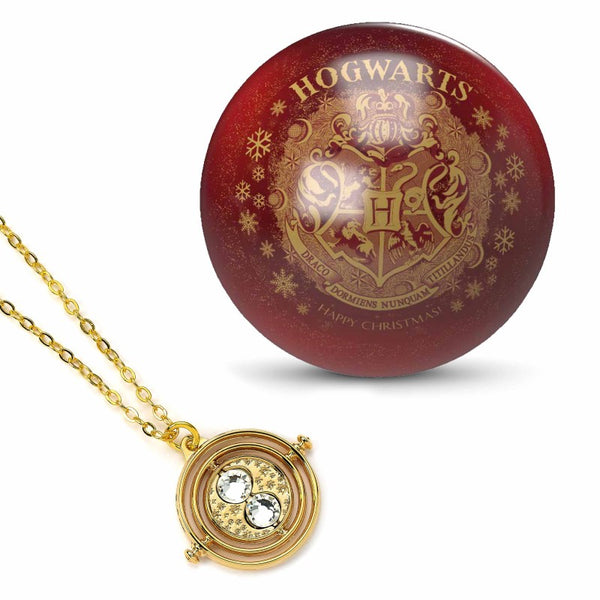 Pallina di Natale Harry Potter Hogwarts con Giratempo