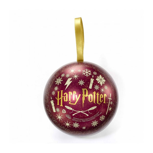 Pallina di Natale Harry Potter con collanina binario 9 3/4 placcata argento