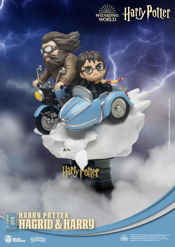 Diorama Harry Potter in moto con Hagrid